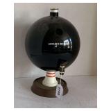 VINTAGE BOWLING BALL DECANTER 11" TALL X 7" ROUND
