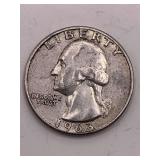 1963 (NO MINT MARK) WASHINGTON SILVER QUARTER