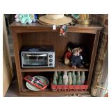 DARK WOOD 2 SHELF BOOKSHELF 36" LONG X 14" DEEP X 36" TALL (DOES NOT INCLUDE CONTENTS) ***SPECIAL PICKUP INSTRUCTIONS