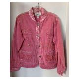LADIES FLASHBACK PINK EMBELLISHED JACKET SIZE MED