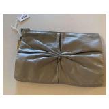 VINTAGE LETISSE GREY LEATHER CLUTCH