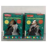 2 VINTAGE RIGHTLIGHT MAGICONTROL ANGEL ORNAMENTS