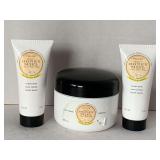 PERLIER HONEY MIEL BODY CREAM 14.1 OZ & 2 HAND CREAMS 3.3 FL OZ
