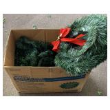 BOX OF CHRISTMAS GARLAND & SMALL WREATHS
