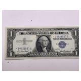 1957 STAR BLUE SEAL $1 SILVER CERTIFICATE (CRISP & IN GREAT CONDITION)