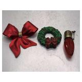 3 HOLIDAY BROOCHES