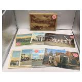 7 VINTAGE NORTH CAROLINA POSTCARDS & VINTAGE LAKE JUNALUSKA, NC SOUVENIR FOLDER