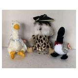1993 ATTIC TREASURES "GEORGETTE", 2000 ATTIC TREASURES "SOCRATES" & 1993 TY BEANIE BABY "LOOSY"