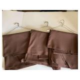 THREE 108" ROUND BROWN TABLECLOTHS