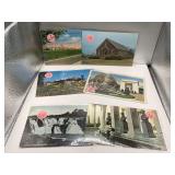 3 VINTAGE SOUTH CAROLINA POSTCARDS & 3 VINTAGE NEW YORK POSTCARDS