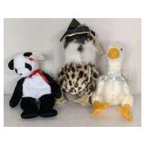 2000 ATTIC TREASURES "SOCRATES", 1993 ATTIC TREASURES "GEORGETTE" & 1997 TY BEANIE BABY "FORTUNE" W/ TAG ERROR