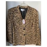 LE SUIT LEOPARD PATTERN JACKET SIZE 20W