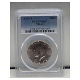 1776-1976 S BICENTENNIAL KENNEDY HALF DOLLAR MS 67 BY PCGS UNCIRCULATED 40% SILVER BUSINESS REGULAR STRIKE