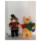 1998 WINNIE THE POOH EZ LIGHT ANIMATED DISNEY ORNAMENT 12" LONG & 1998 EZ LIGHT ANIMATED CHUBBY BEAR 11" TALL