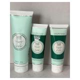ELARIIA SAN PELLEGRINO CUCUMBER MING BATH & BODY GEL 8.4 FL OZ & 2 CUCUMBER MINT HAND CREAM 4.2 FL OZ