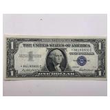 1957 STAR BLUE SEAL $1 SILVER CERTIFICATE (CRISP & IN GREAT CONDITION)
