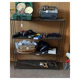 4 TIER METAL SHELF 31" WIDE X 9" DEEP X 35" TALL (DOES NOT INCLUDE CONTENTS) **SPECIAL PICKUP INSTRUCTIONS