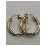 14KT GOLD HOOP EARRINGS (WEIGHS 2.05 GRAMS)