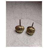 PAIR 12KT GOLD BALL STUD EARRINGS (WEIGHS APPROX .28 GRAMS)