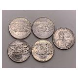 FOUR 2023P HAWAIIAN WASHINGTON QUARTERS (VERY FINE) OF EDITH KANAKA