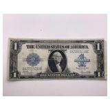 RARE LARGE SIZE 1923 $1 BLUE SEAL SILVER CERTIFICATE (GOOD CONDITION)