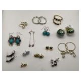14 PAIR PIERCED EARRINGS