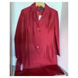 NEW W/ TAG LADIES SUSAN LUCCI WINE 100% SILK COAT SIZE 10