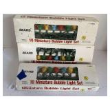 3 BOXES VINTAGE MINI BUBBLE LIGHTS