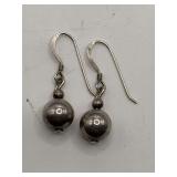 STERLING SILVER 925 BALL DROP PIERCED EARRINGS