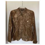 LADIES TONI MORGAN SIZE SMALL BRONZE EMBELLISHED JACKET