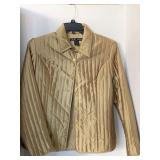 SILKLAND GOLD 100% SILK QUILTED JACKET SIZE LARGE