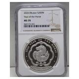 2026 BHUTAN 1 OZ SILVER PROOF LUNAR HORSE CERTIFIED BY NGC COIN GRADING