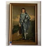 LARGE VINTAGE PAINT BY NUMBER ON BOARD REPRODUCTION OF SIR THOMAS GAINSBOROUGH