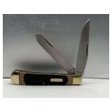 NEW SCHRADE OLD TIMER 3" DOUBLE BLADE POCKET KNIFE WITH TEXTURED SAW CUT HANDLES