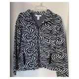 RAFAEL BLACK/WHITE ZEBRA STRIPE JACKET SIZE LARGE