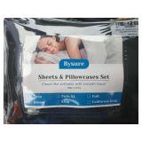 6 Pieces Non-Slip Super Soft Bed Sheet Set(Queen, Black), Wrinkle-Free and T-Shirt-Like Spandex Blend Sheets with 18-inch Deep Pocket, 4-Way Soft Stretch Bed Sheets Black
