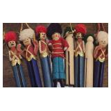 8 - Handmade Vintage Wooden Toy Soldiers