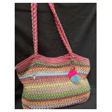 New "The Sak" Hand-Crocheted Striped Tote/Handbag