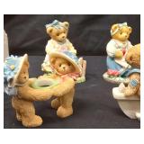 Set of 4 Vintage Cherished Teddies. Each One is Named Numbered; Welcome to the World, Dolores, Kelsie, Club Executive Vasa