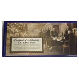 Uncirculated, Colorized $2 Commemorative  Bank Note- Genuine Legal Tender.