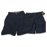 2 Pair of Dark Navy Blue Under Armour Shorts Size 30 Loose. One Pair is New with Tags, Other Pair is Like New.