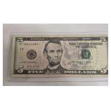 2017A Five Dollar Star Note. Interesting Serial Number