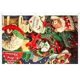 Christmas Lot of Hand Painted Wooden Signs, Ornaments, & More!