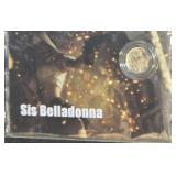 2026 Liberia 12$ Sis Belladonna 1/1000 oz Palladium Coin in its Matching Certificate of Authenticity (COA) Card