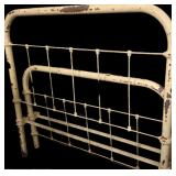 Antique Cast Iron Full Size Bed Frame With Headboard, Footboard, and Rails.  Heavy.