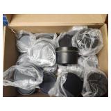 18 - 5oz Candle Tins With Screw On Lids Black
