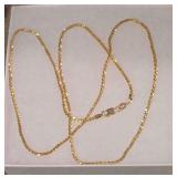 20" -  18kt Italian Yellow Gold Diamond Cut Sparkle Chain Necklace. 3.9g