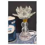 Crystal Lotus Flower Lamp or Candle Holder Often Used for Meditation, Altars, or Home Decor.