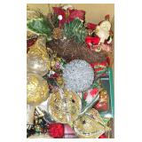 Large Gift Box Box Full of  Misc.Christmas Decor