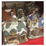 Lot of 5 Christmas Village Houses with Lights. (please don